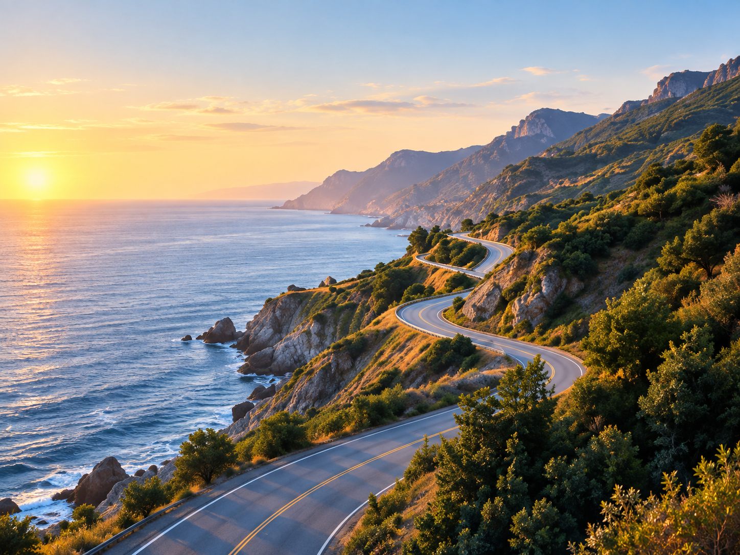 A coastal road — different paths, same destination