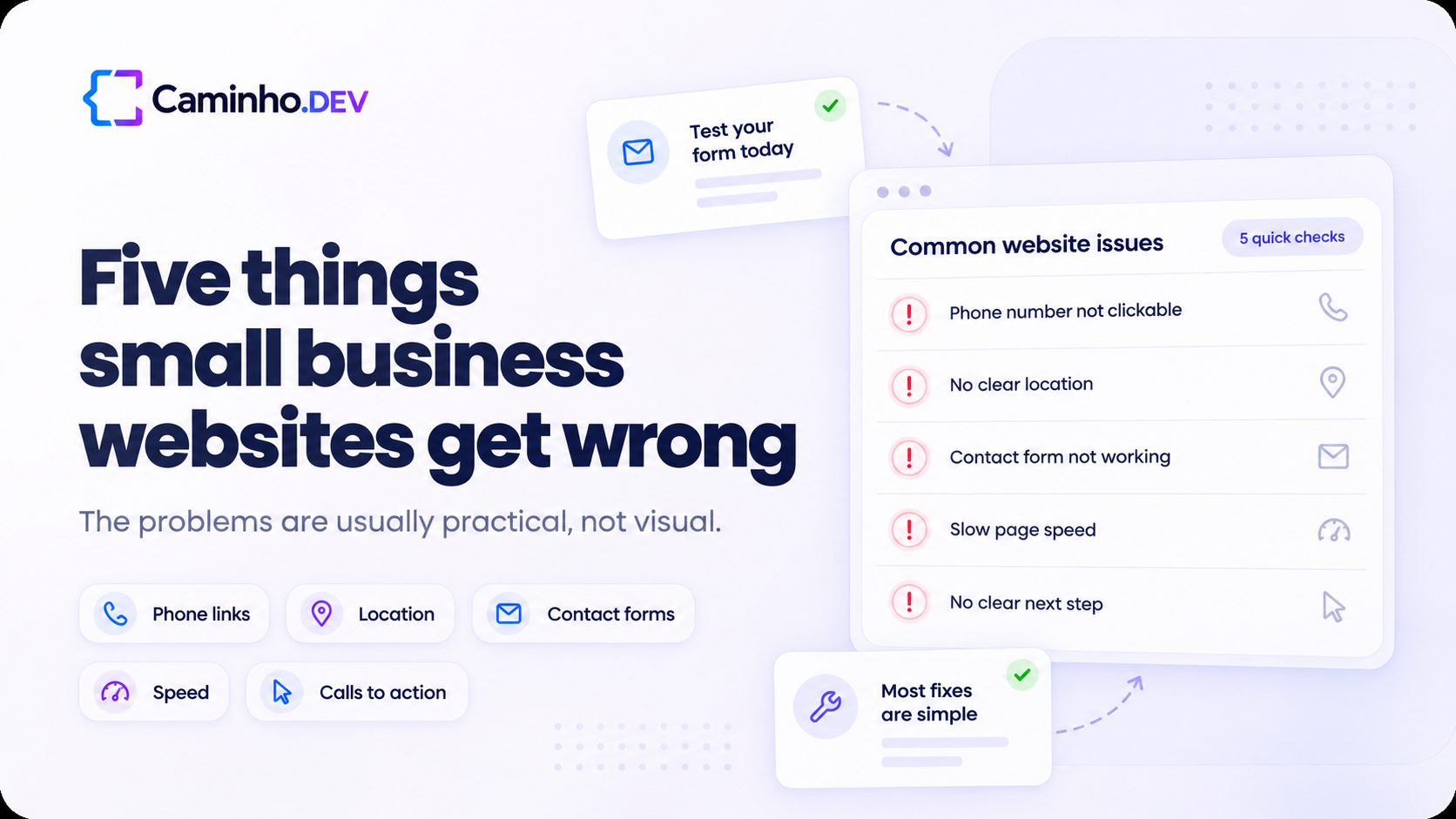 Five things small business websites get wrong